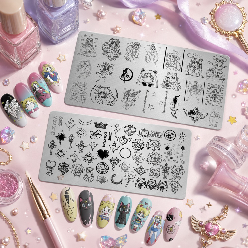 Nail Art Maroon - Placa de Estampagem de Unhas Sailor