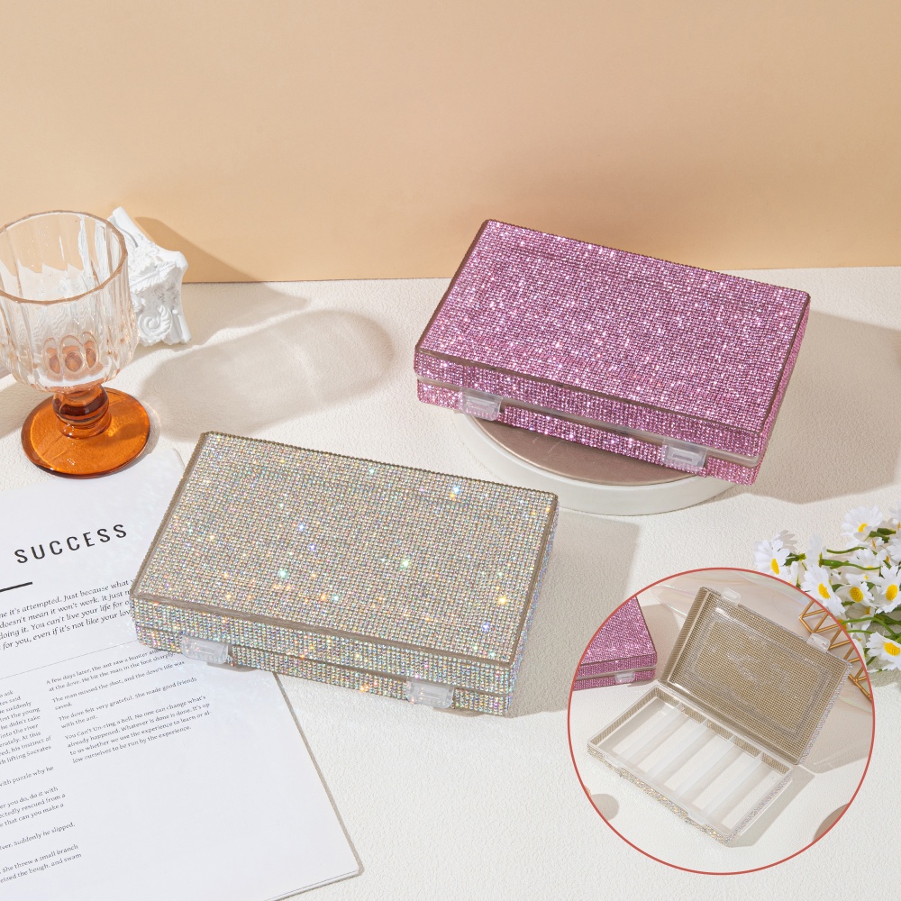 Nail Art Ombre - Caixa de Armazenamento Luxuosa com Strass