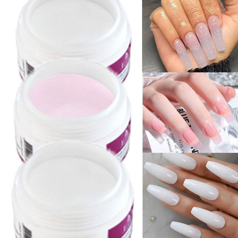 Acrylic Powder Clear - Pó acrílico profissional para unhas, 10g/jar,