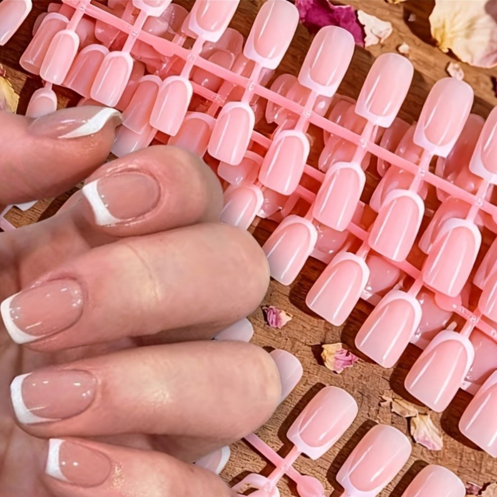 Nail Art Natural - 120 Unidades de Unhas Postiças Curtas