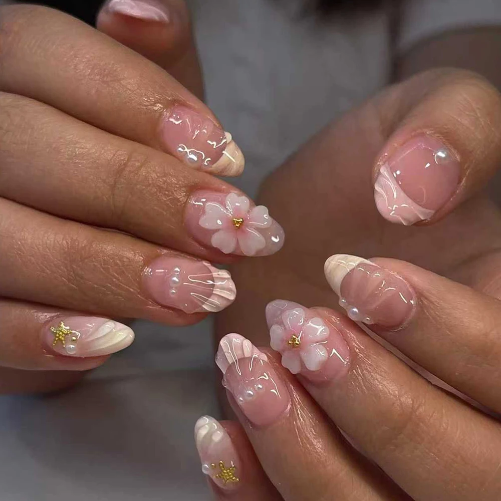 Nail Art Oval - 24 Adesivos de Unha em Gel