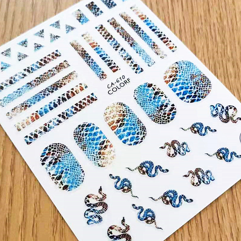 Nail Art Zebra Design - Decoração do prego adesivos, 1 parte,