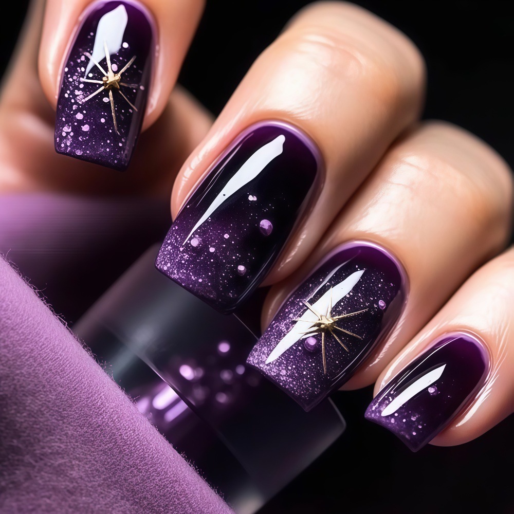Nail Art Maroon - Unhas postiças curtas e médias, com