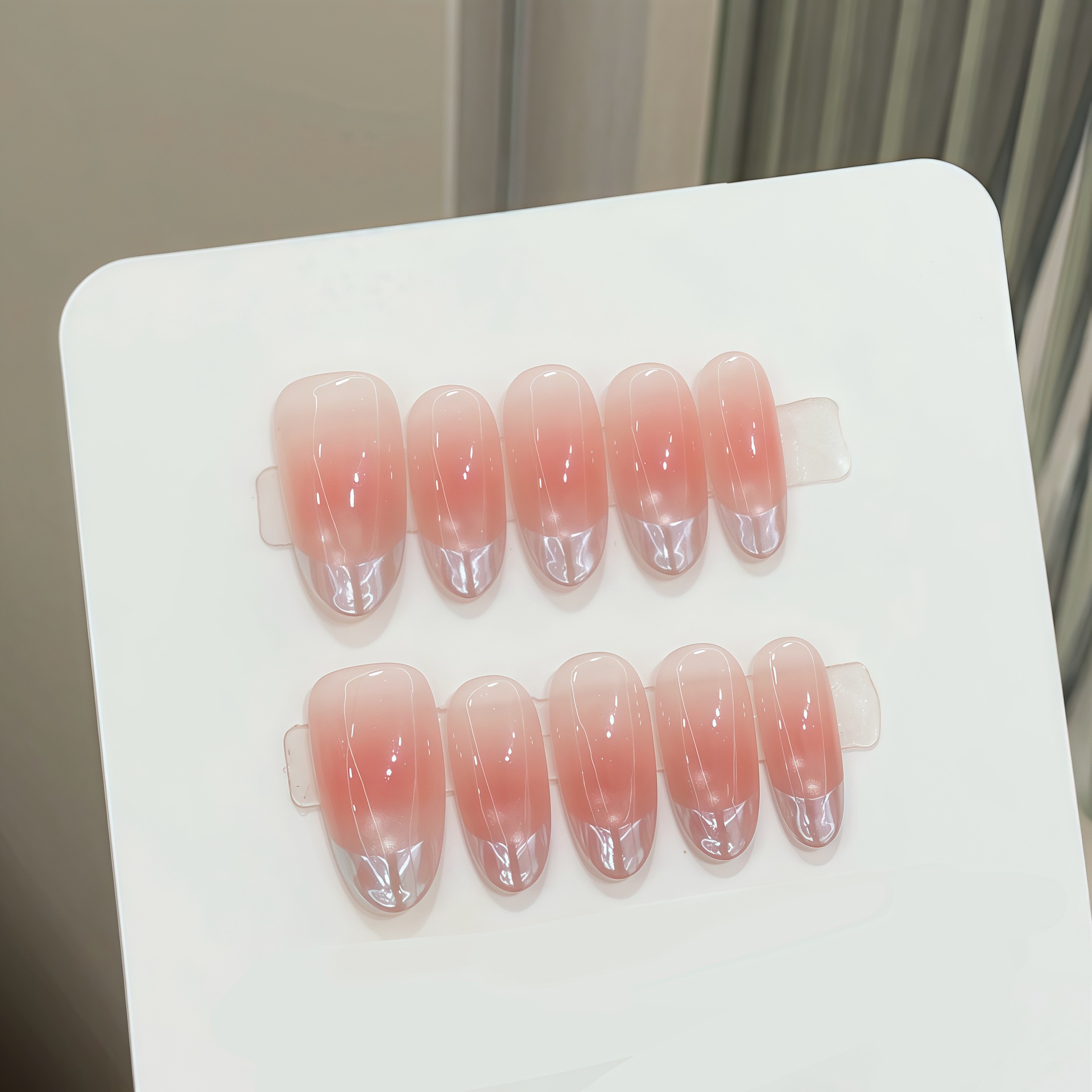 Nail Art Oval - 10 peças de unhas postiças ovais