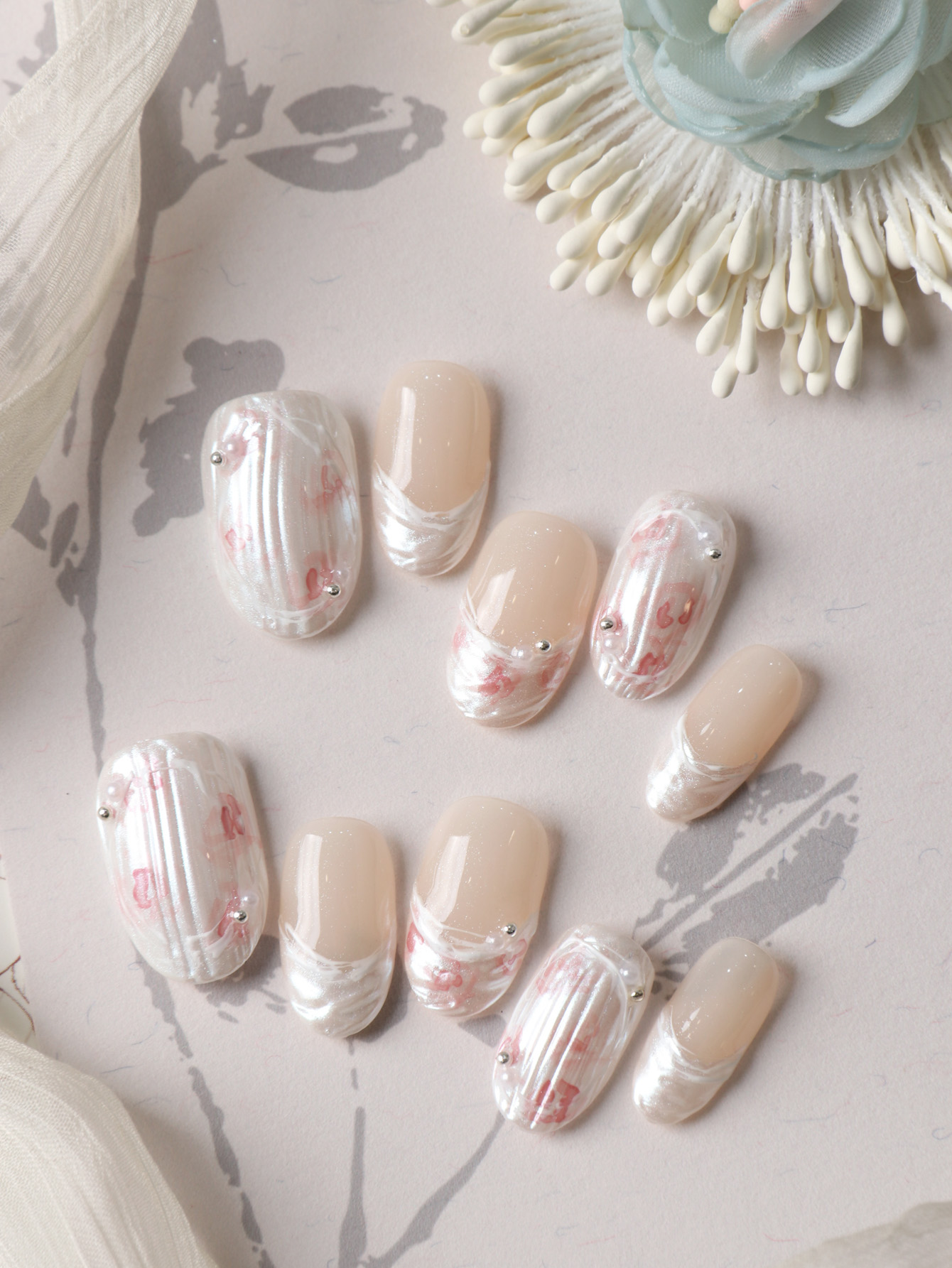 Nail Adhesive Tab - 10 Unidades de Unhas Postiças Curtas