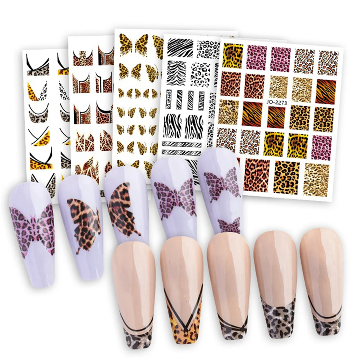 Nail Art Zebra Design - Leopard Print Series Nail Art Adesivos,