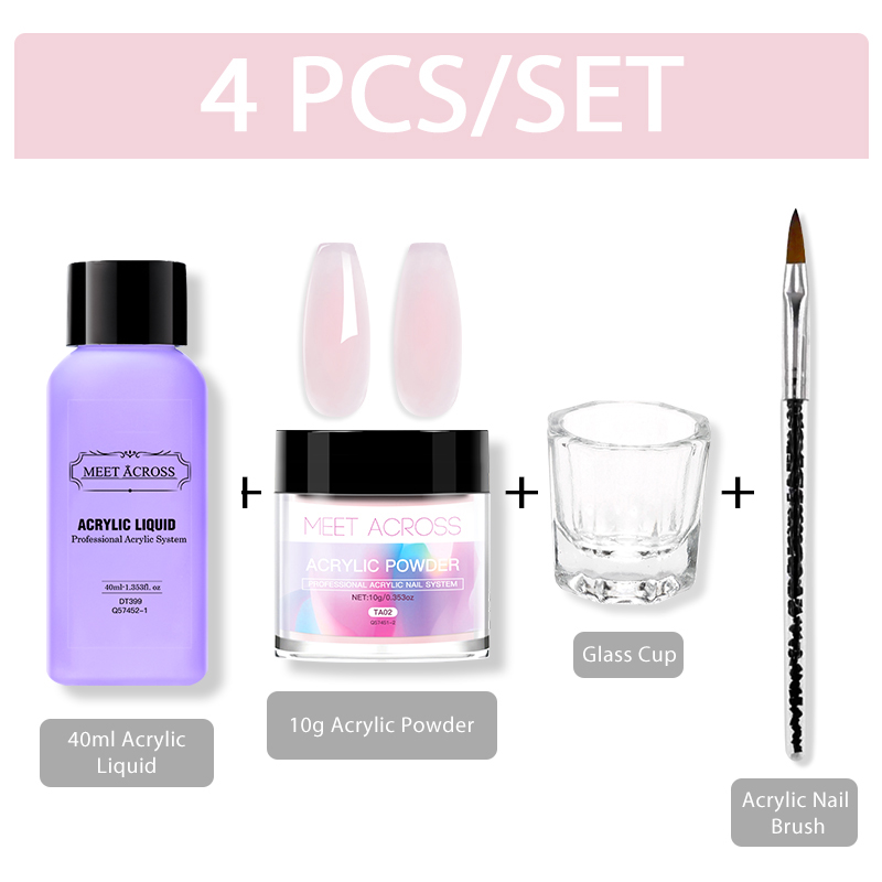 Acrylic Powder Clear - MEET ACROSS Pó Acrílico Flor de