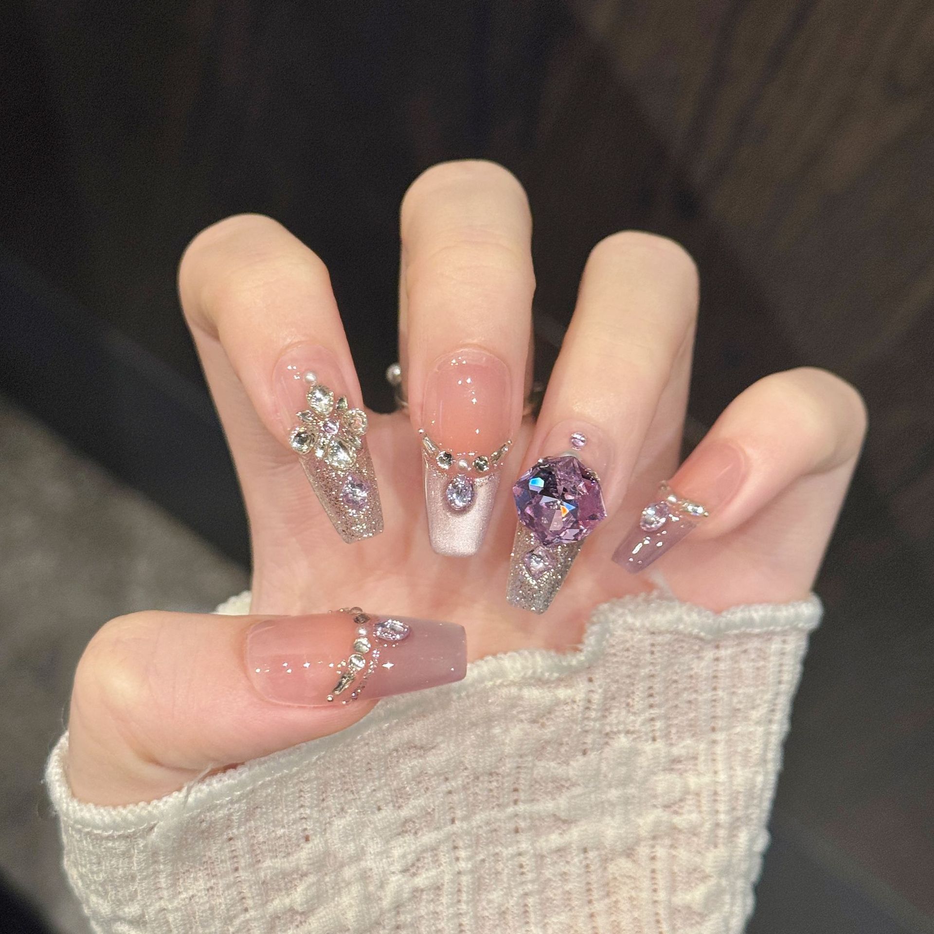 10 peças de unhas postiças art - Nail Art Oval avaliação e preço