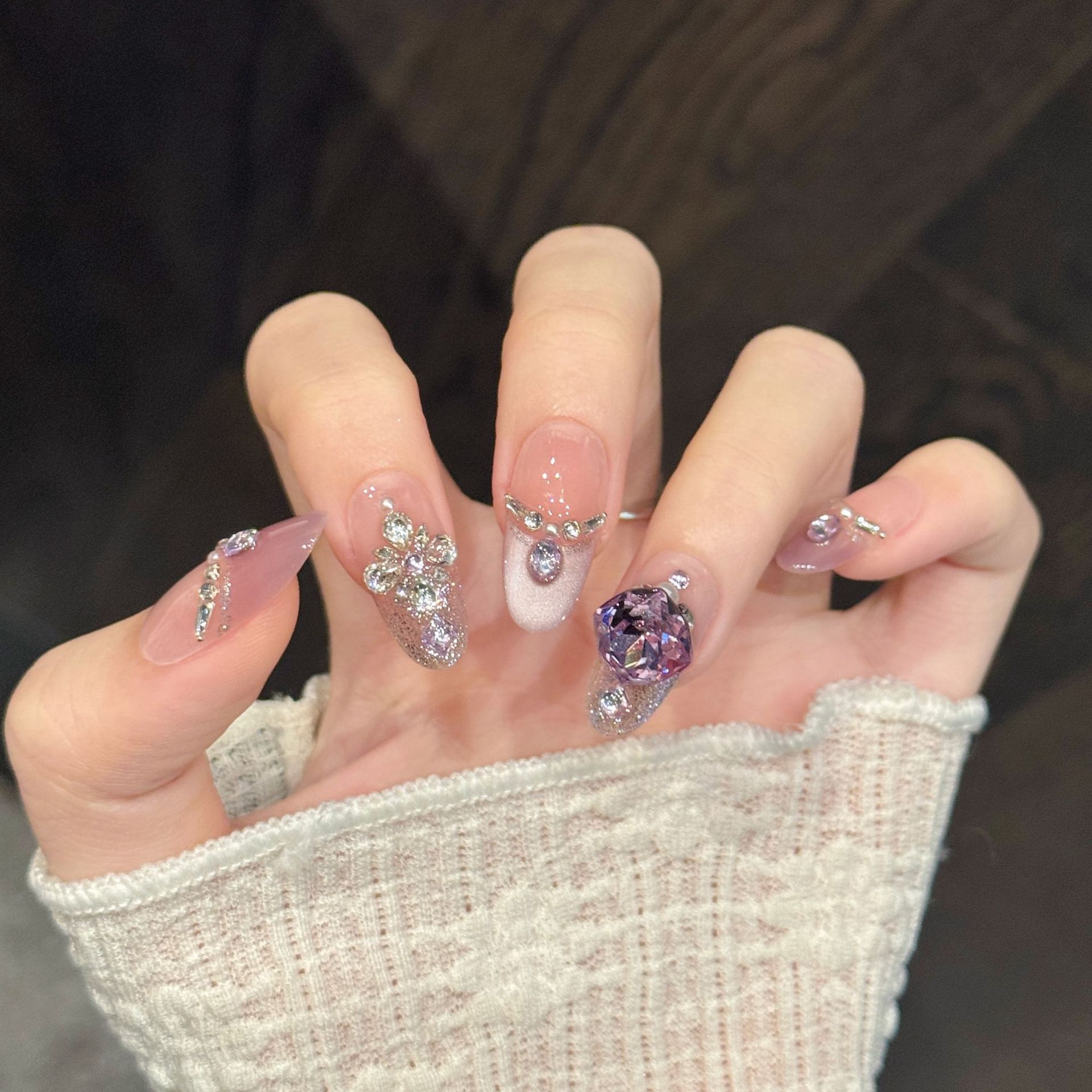 10 peças de unhas postiças art - Nail Art Oval avaliação e preço