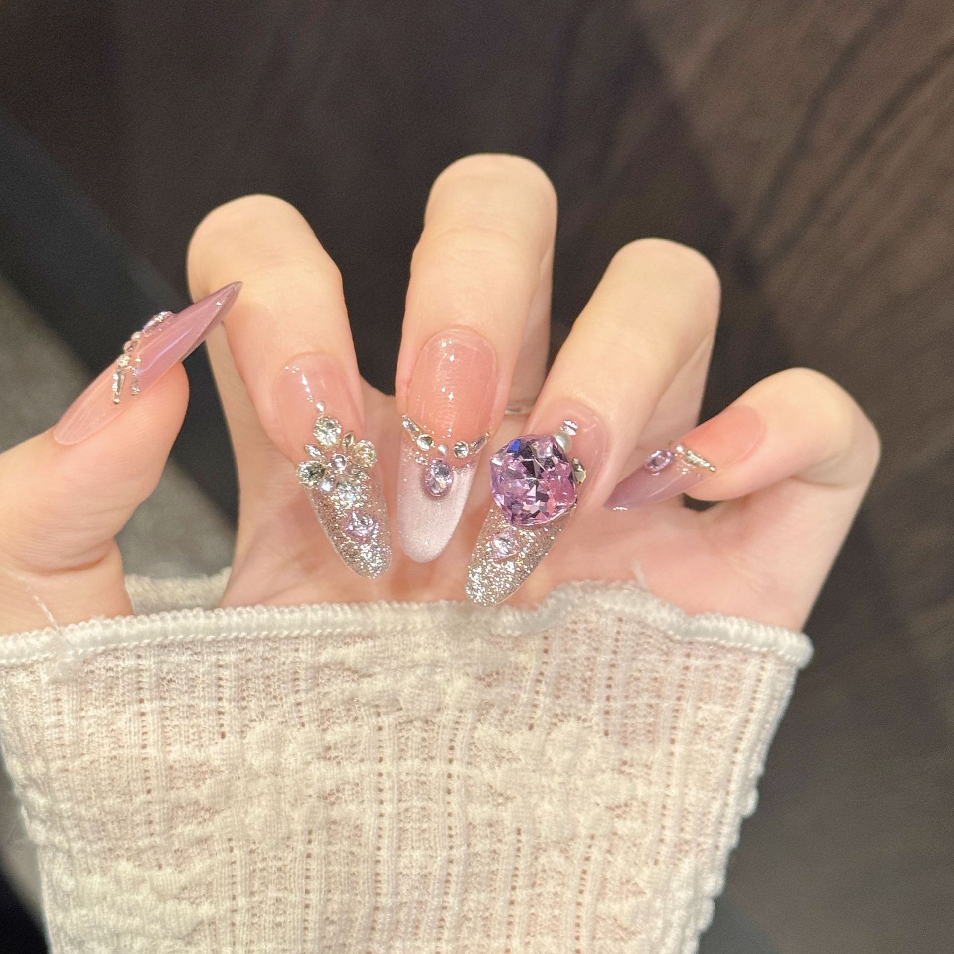 10 peças de unhas postiças art - Nail Art Oval avaliação e preço