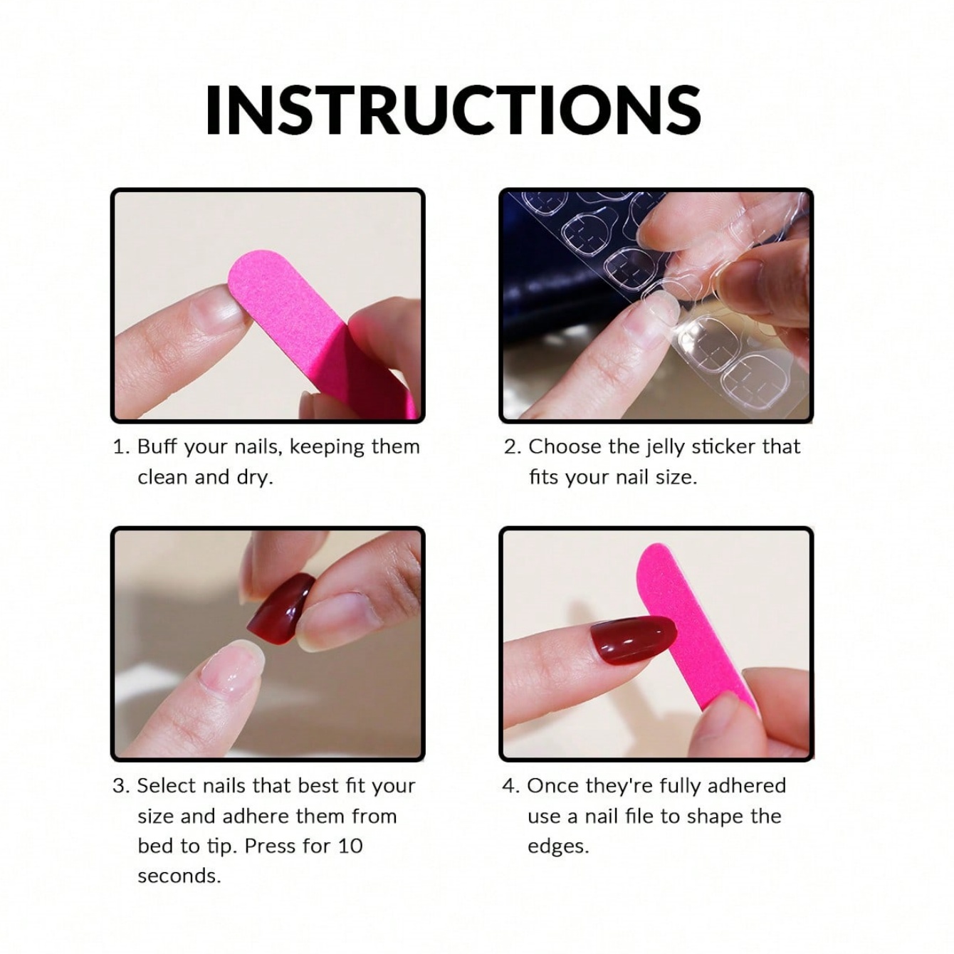 10 Peças de Unhas Postiças Ova - Nail Art Oval avaliação e preço