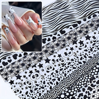 10 peças de folha de transferê - Nail Art Zebra Design avaliação e preço