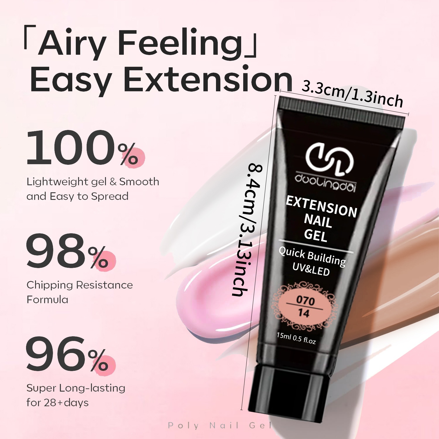 8 Pçs/set Poly Extensão Gel Co - Acrylic Powder Clear avaliação e preço