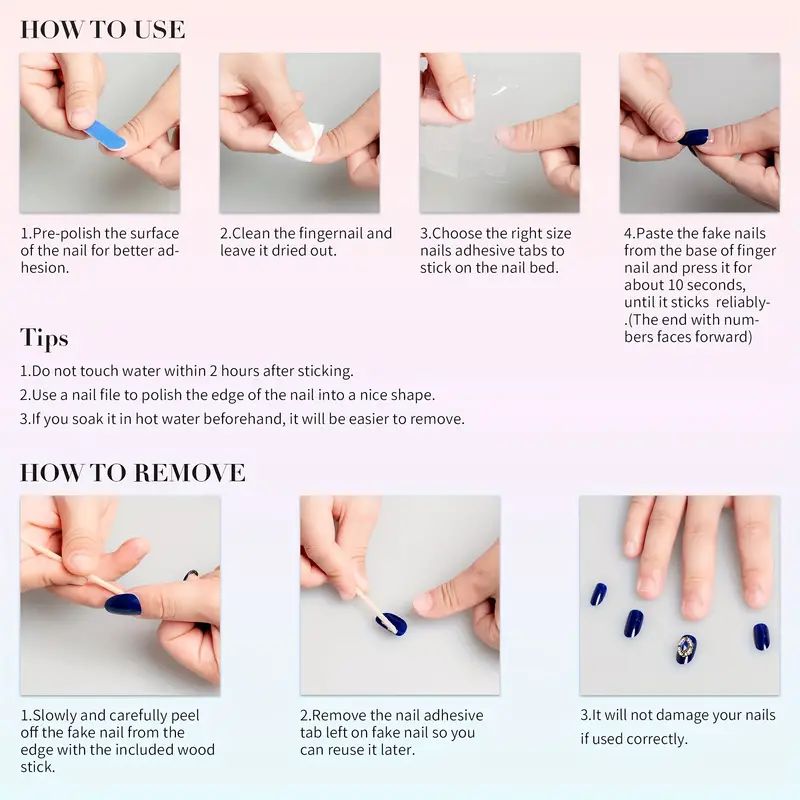 10 peças de luxo artesanal imp - Nail Adhesive Tab avaliação e preço