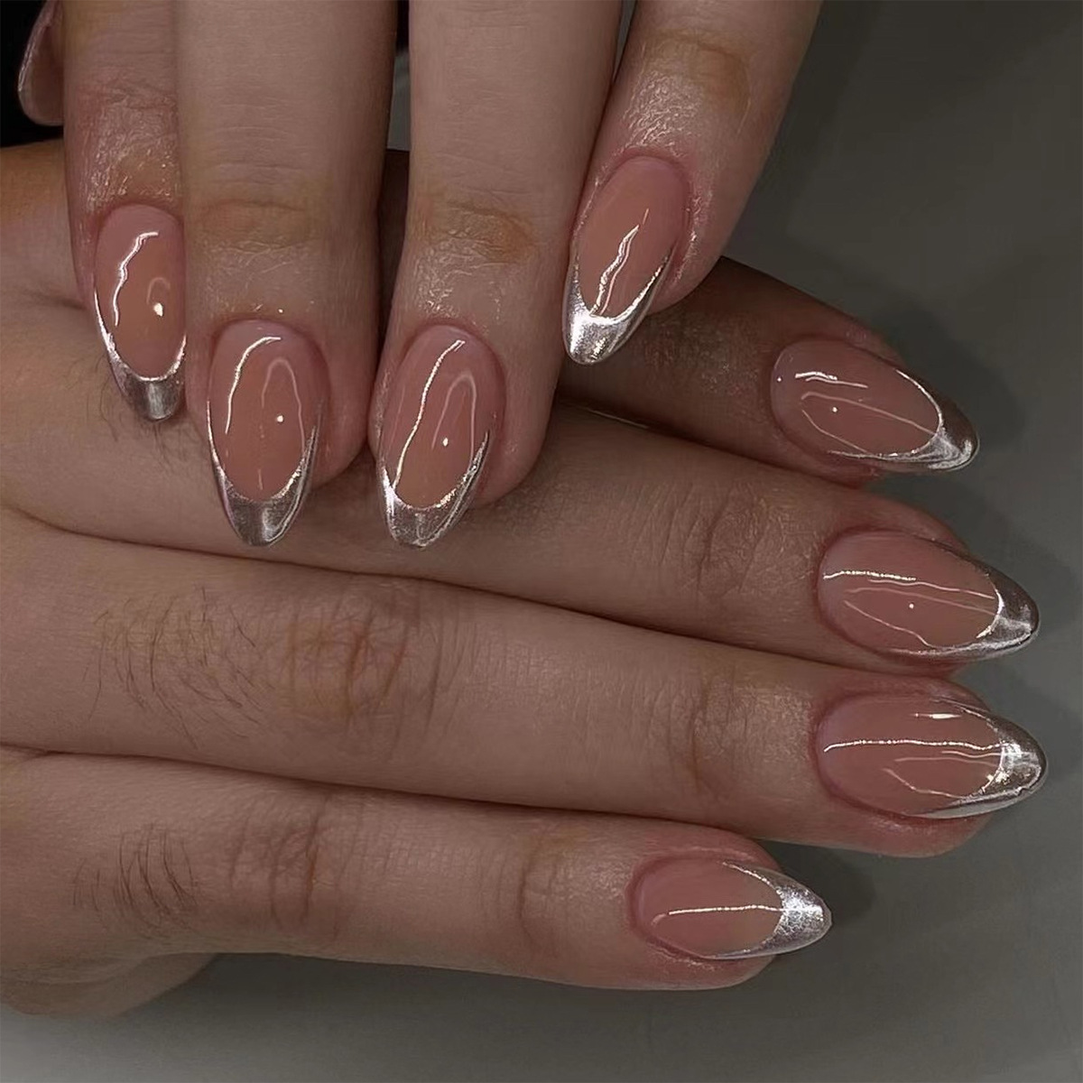 24 pçs simples verde francês u - Nail Art Oval avaliação e preço