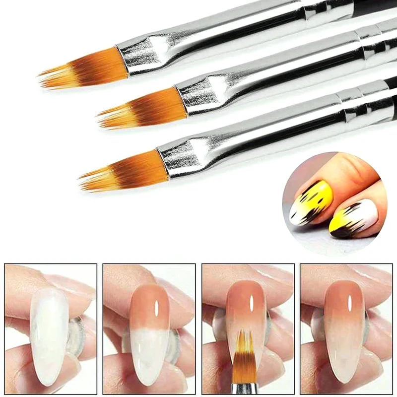 3-18 Peças Pincel para Nail Ar - Nail Art Ombre avaliação e preço