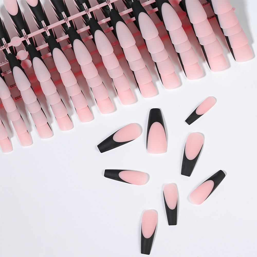 120pc preto francês gel dicas  - Nail Art Natural avaliação e preço