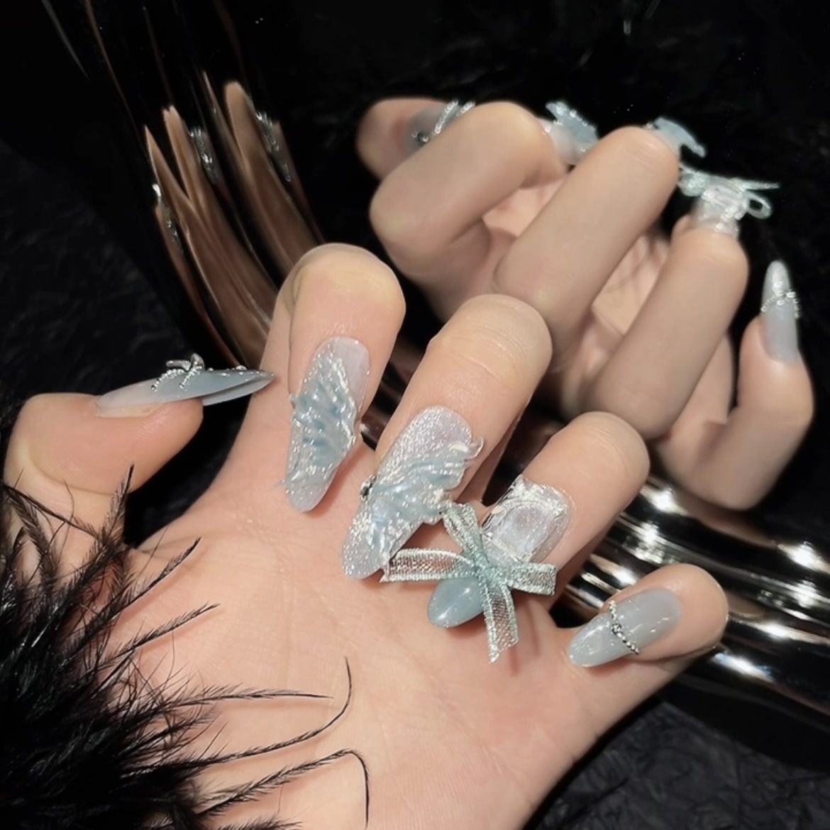 10 peças de unhas postiças lon - Nail Art Oval avaliação e preço