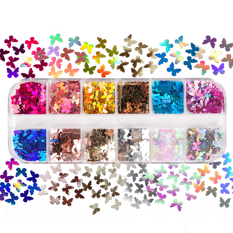 Butterfly Glitter Eyelash Exte - Nail Art Ombre avaliação e preço