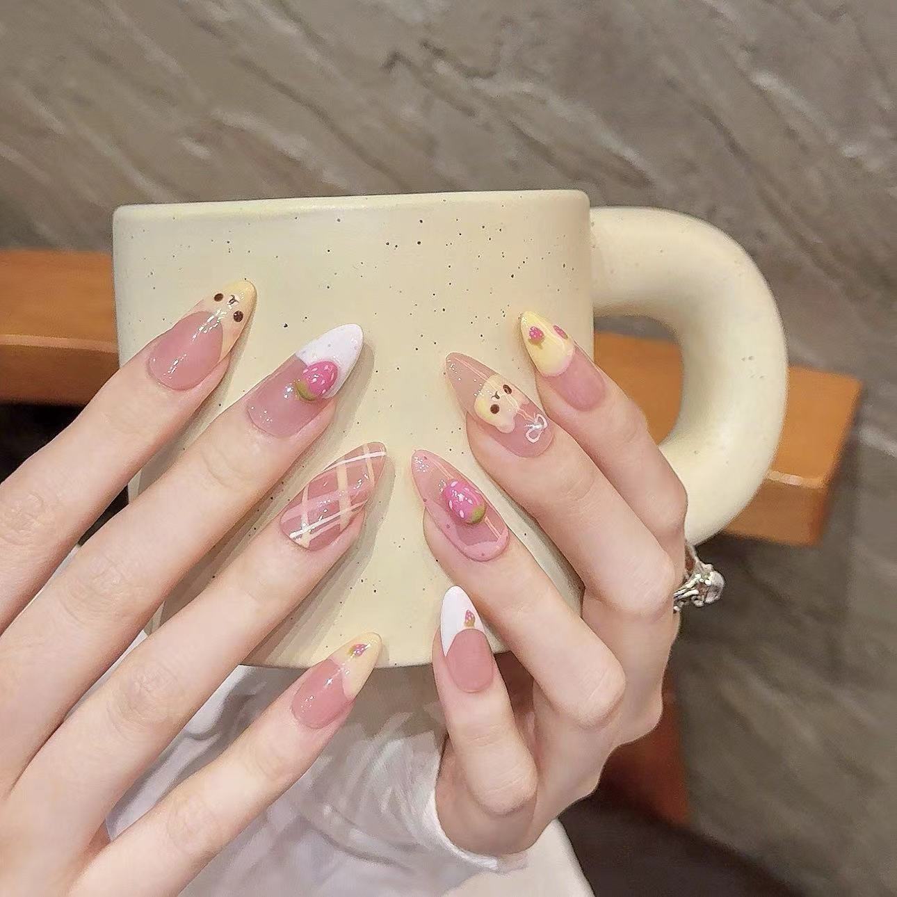 10 peças de unhas postiças ova - Nail Art Oval avaliação e preço