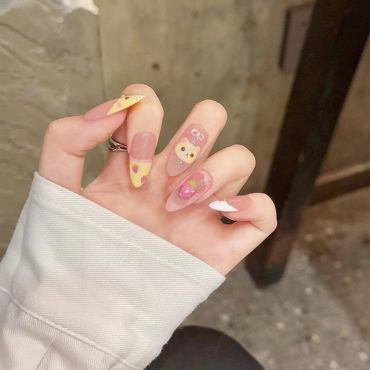 10 peças de unhas postiças ova - Nail Art Oval avaliação e preço