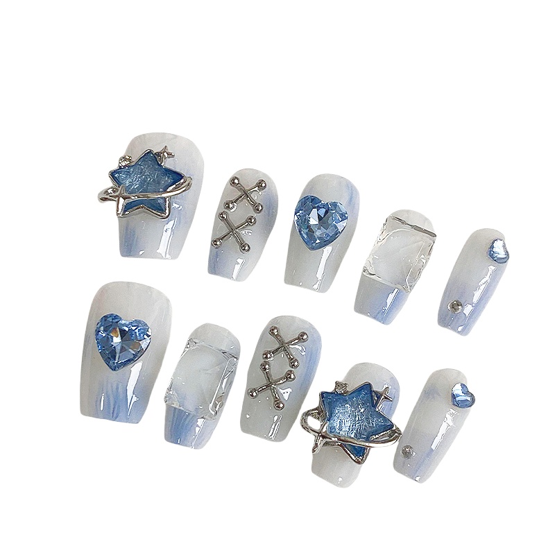 10 peças de imprensa azul clar - Nail Art Maroon avaliação e preço