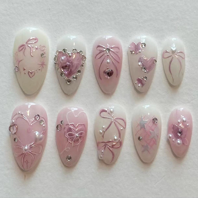 Conjunto de 24 Unhas Postiças  - Nail Art Oval avaliação e preço