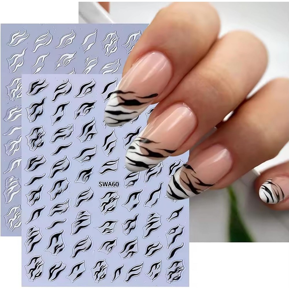 Adesivos de Unha 3D com Estamp - Nail Art Zebra Design avaliação e preço