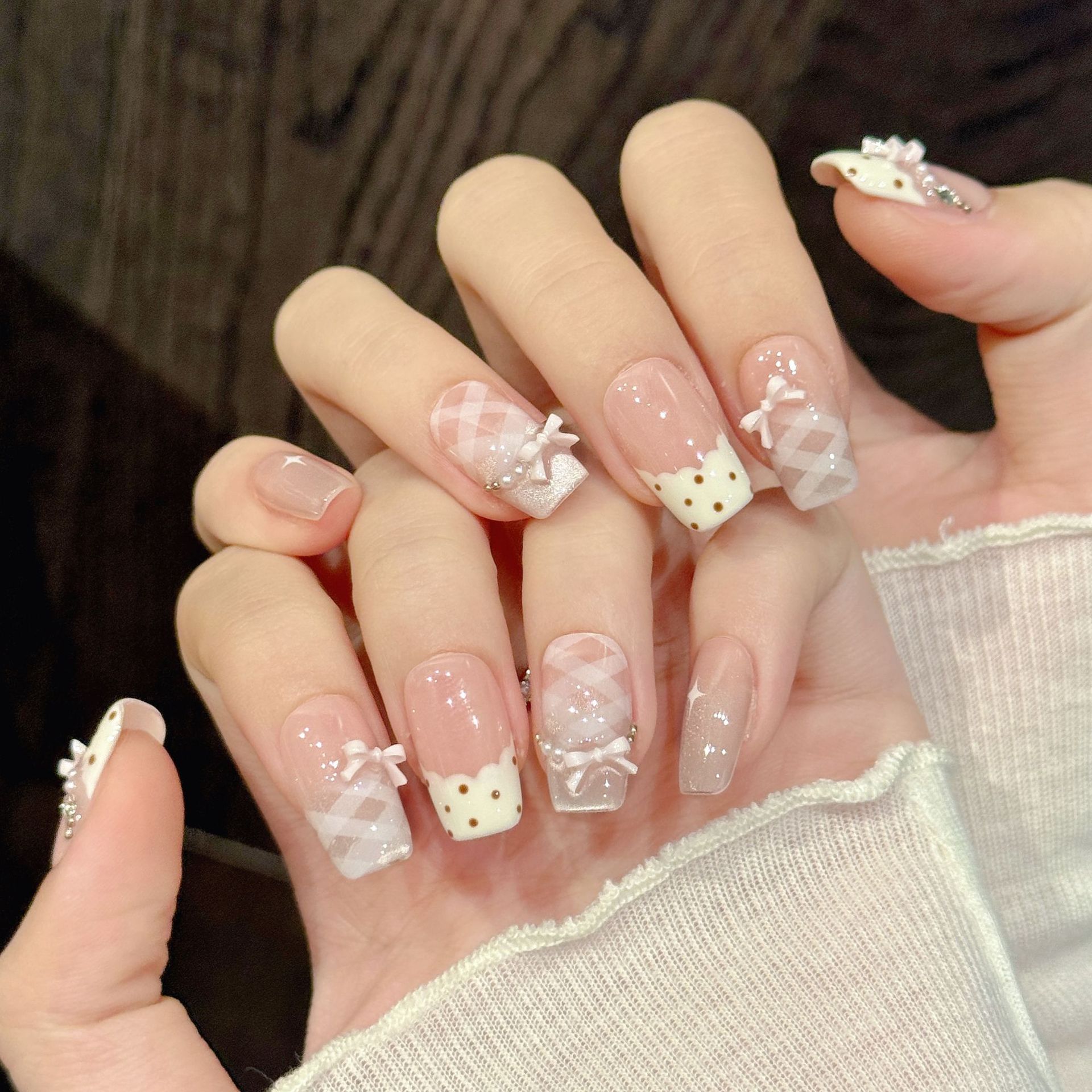 10 peças de luxo artesanal imp - Nail Adhesive Tab avaliação e preço