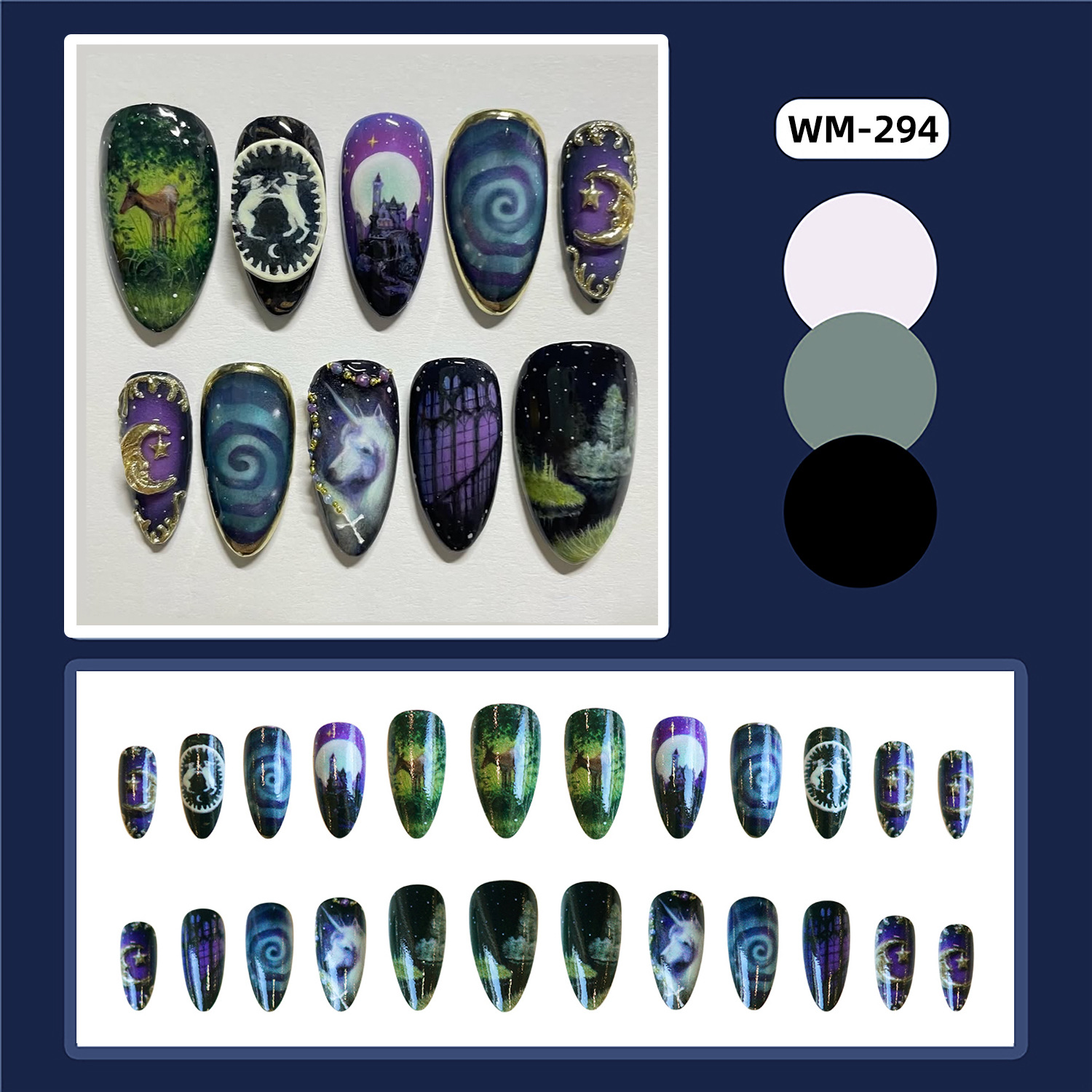 24 pçs fantasia cavalo celesti - Nail Art Maroon avaliação e preço