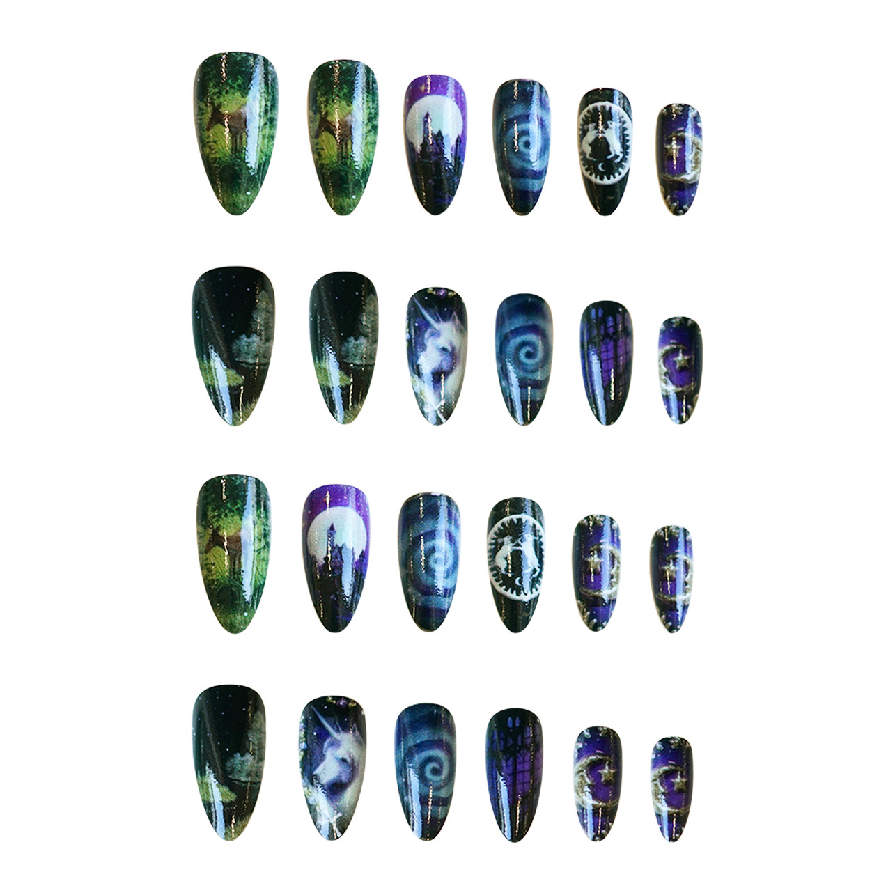 24 pçs fantasia cavalo celesti - Nail Art Maroon avaliação e preço